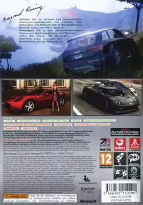 Test Drive Unlimited 2 (USA) box cover back